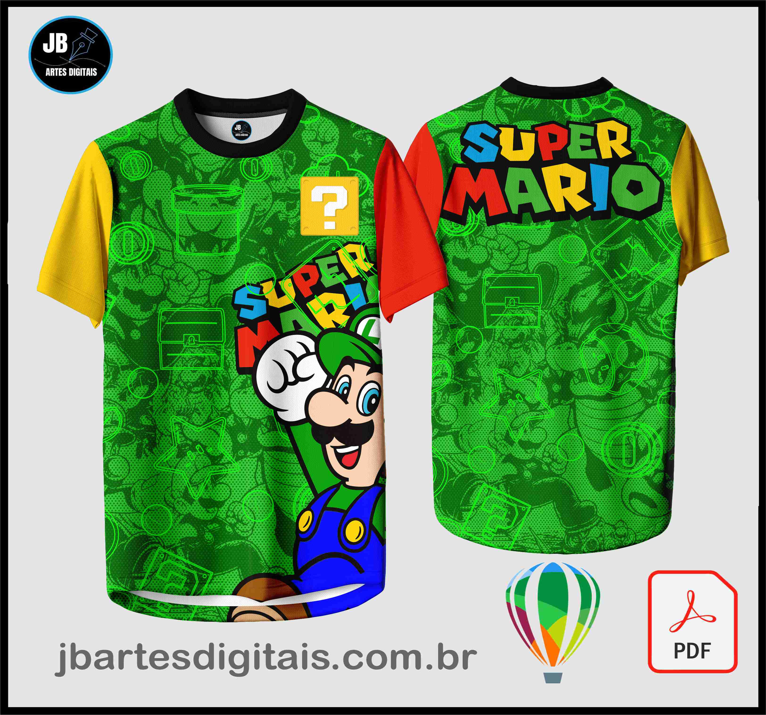 LUIGI SUPER MARIO 2026 (COREL DRAW)
