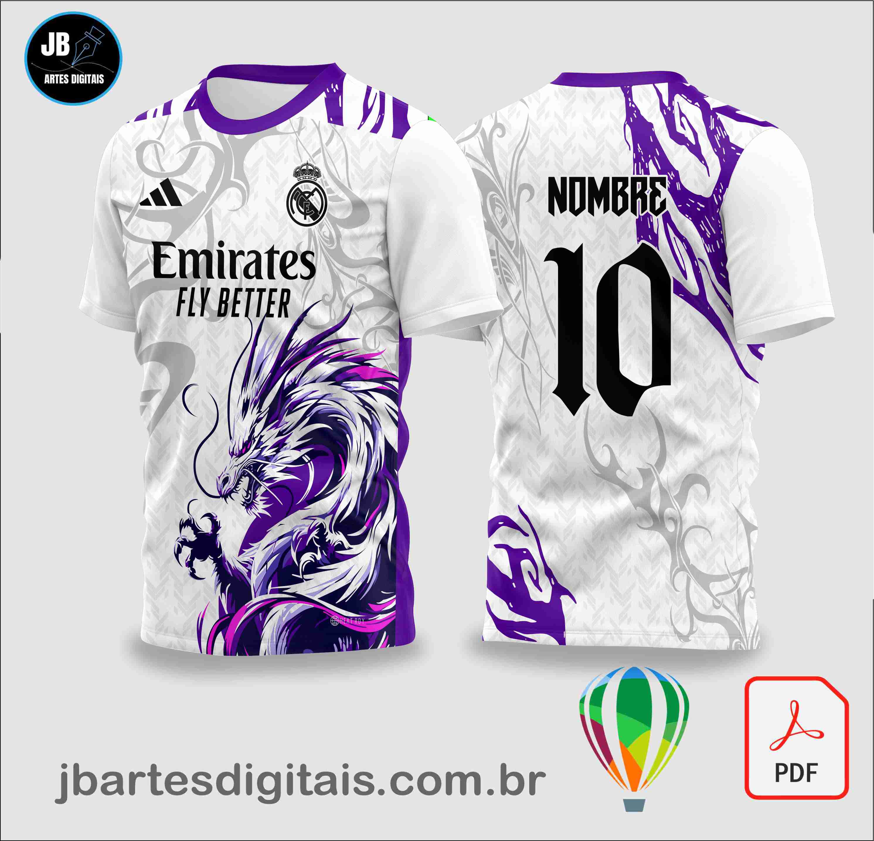 Real Madrid Purple Dragon Concept (COREL DRAW)