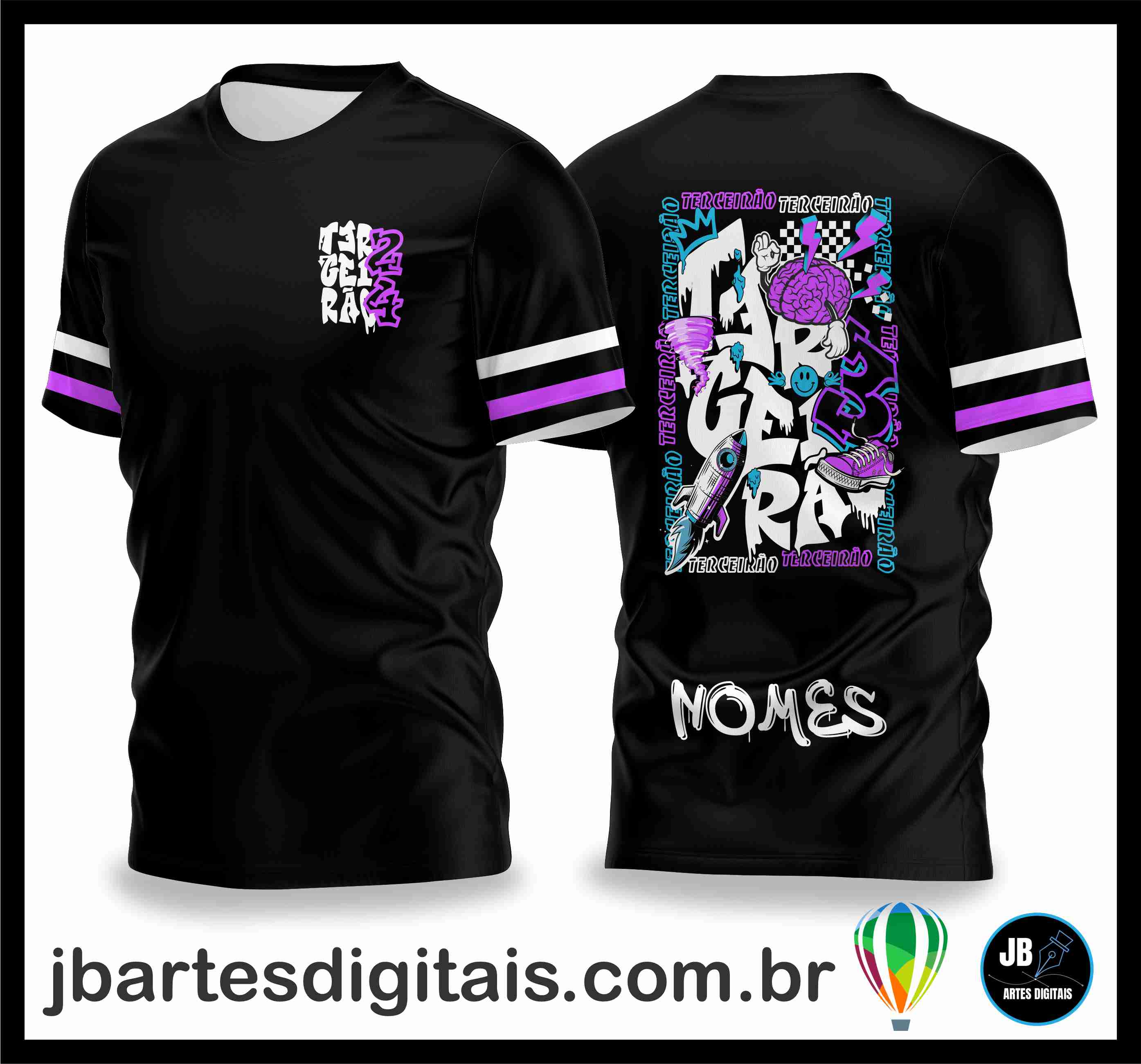 Camisa Terceirao Foguete (COREL DRAW)