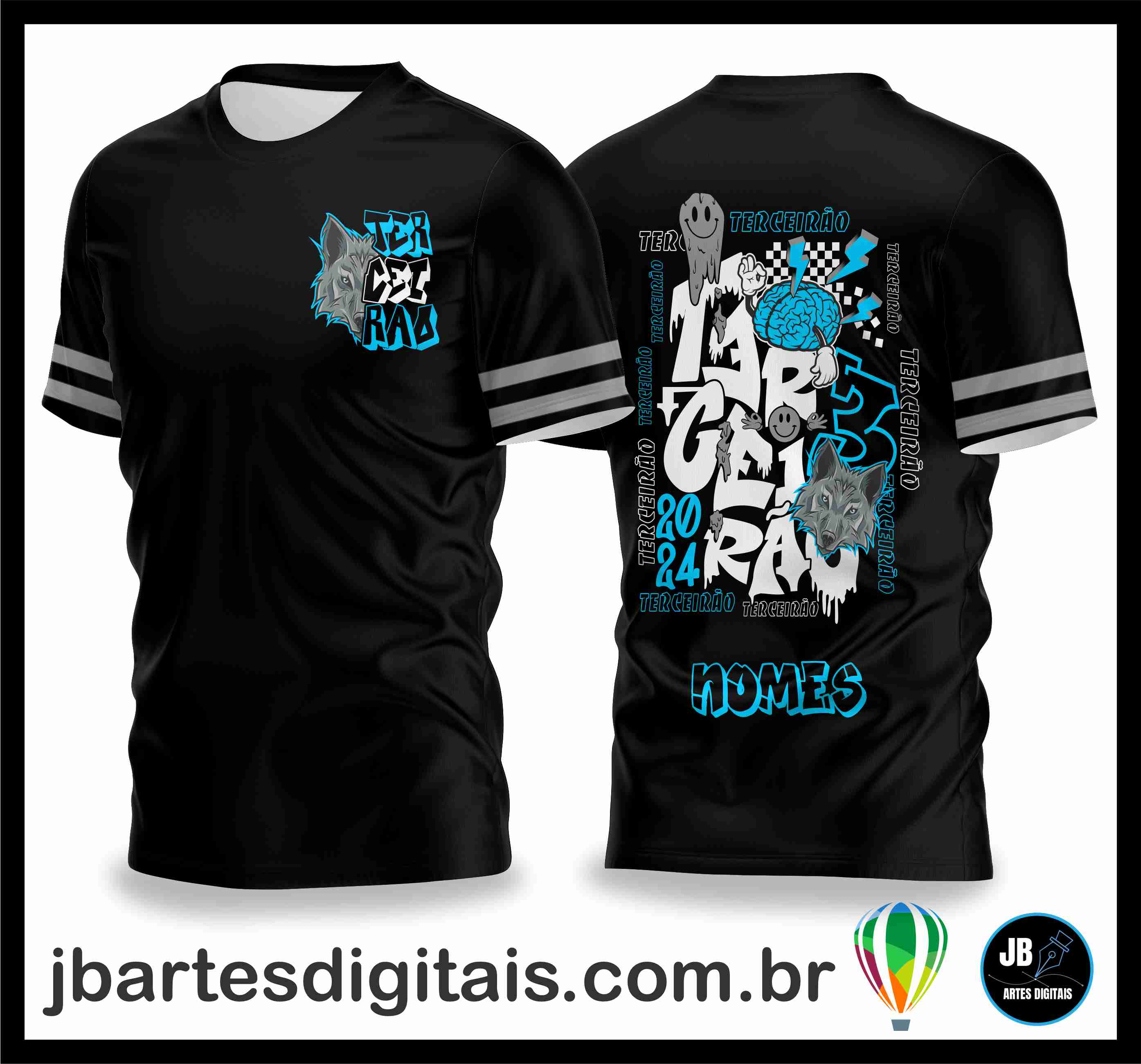 Camisa Terceirao lobo cinza M2 (COREL DRAW)