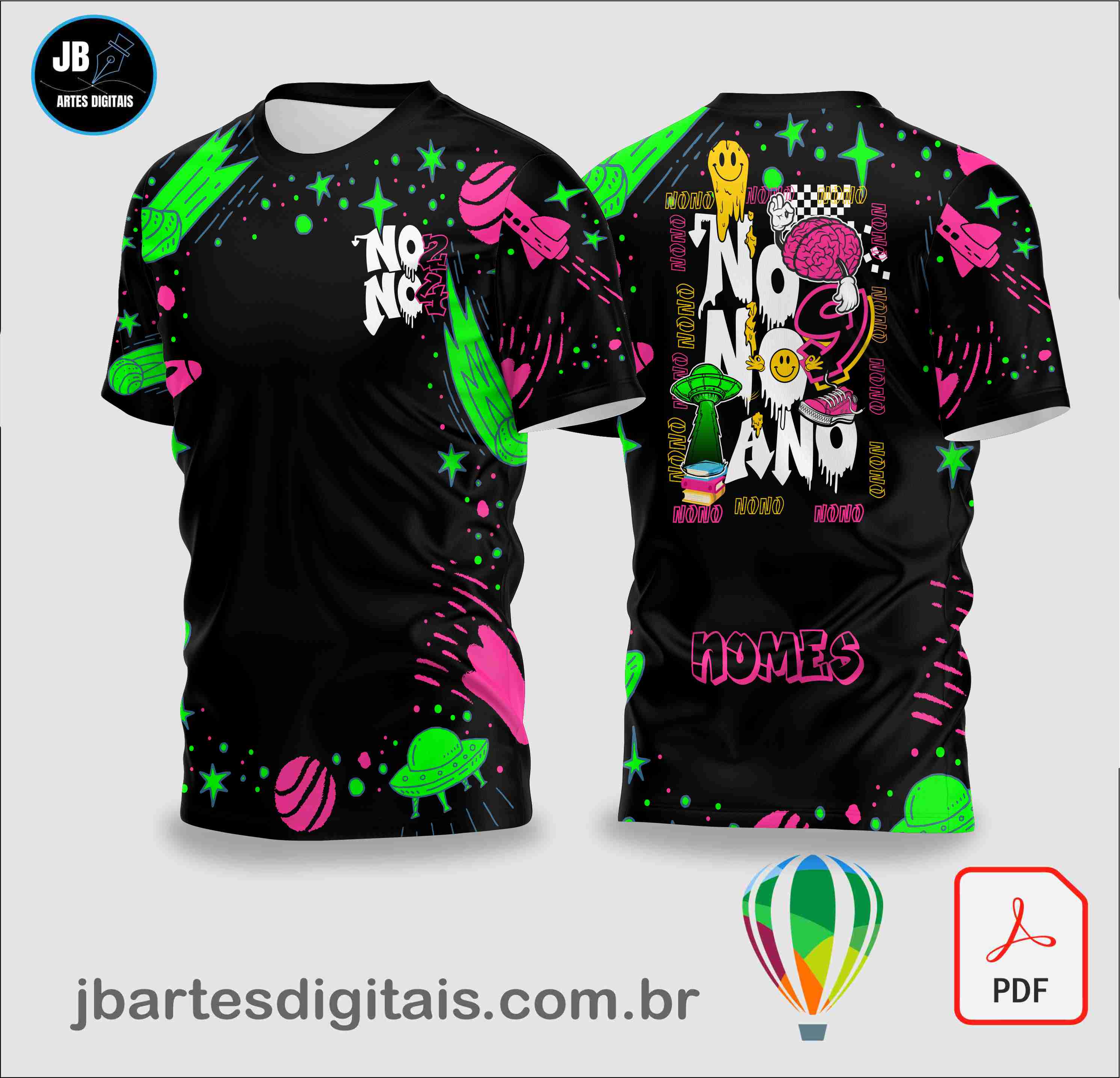Camisa Terceirao Mundo e Livros Alien (COREL DRAW)