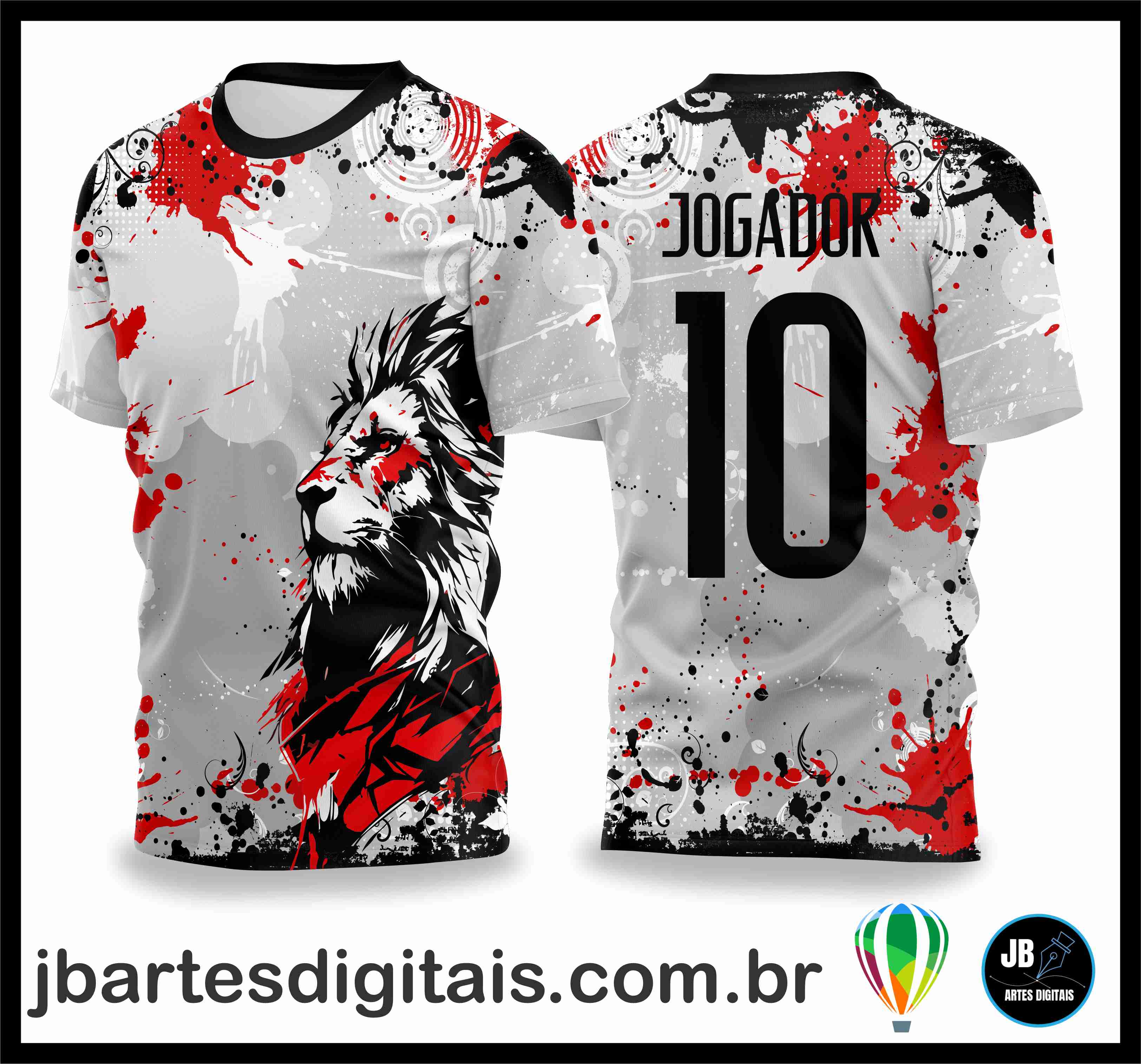 LEAO GRUNGE VERMELHO (COREL DRAW)