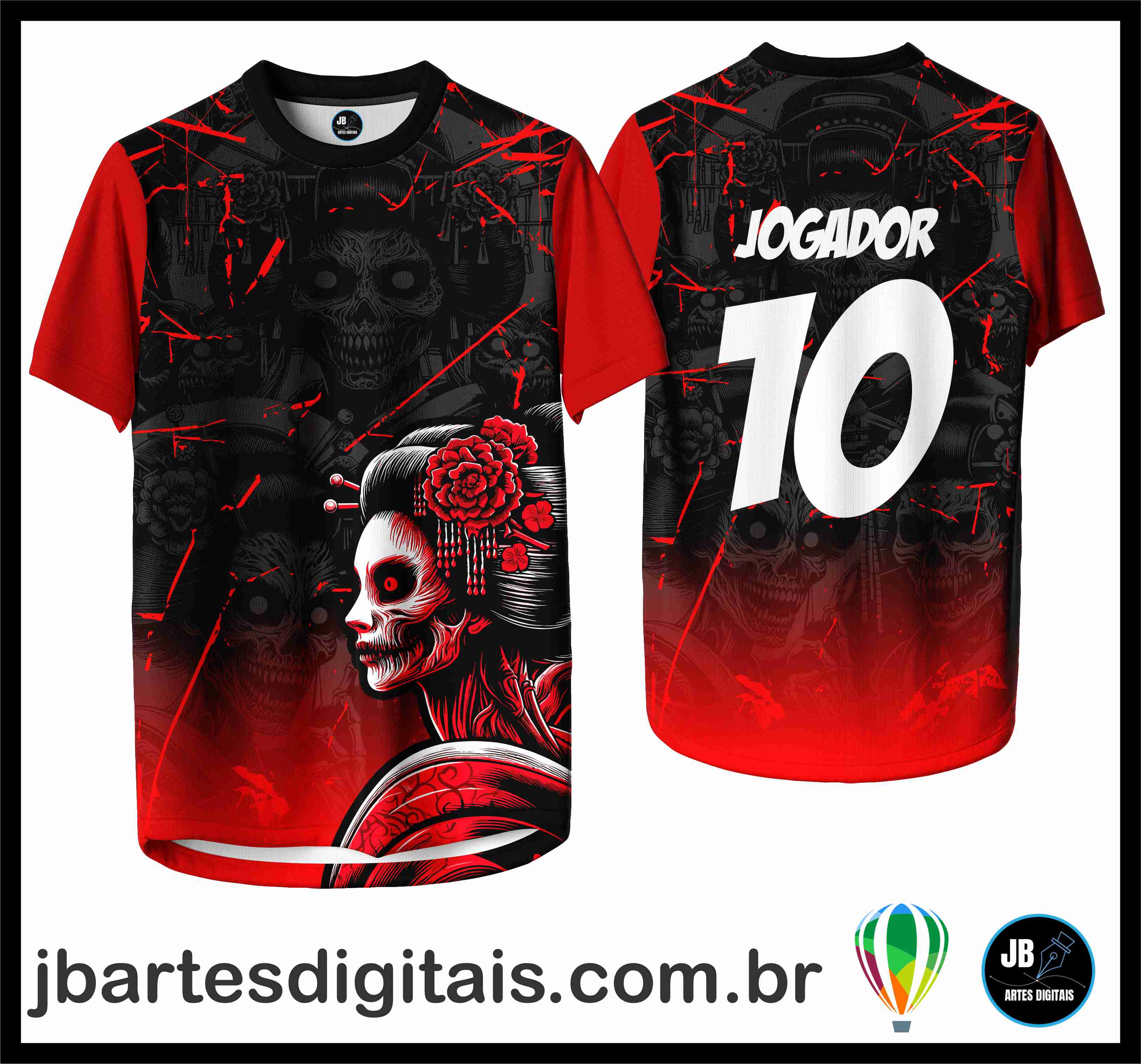 GEISHA RED PATER (COREL DRAW)