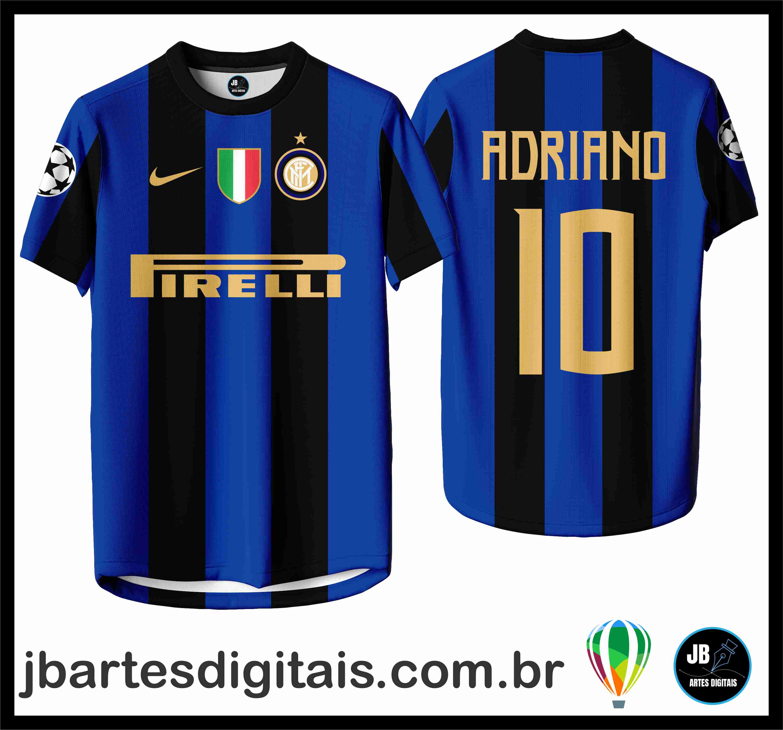 INTER DE MILAO ADRIANO RETRO (COREL DRAW)
