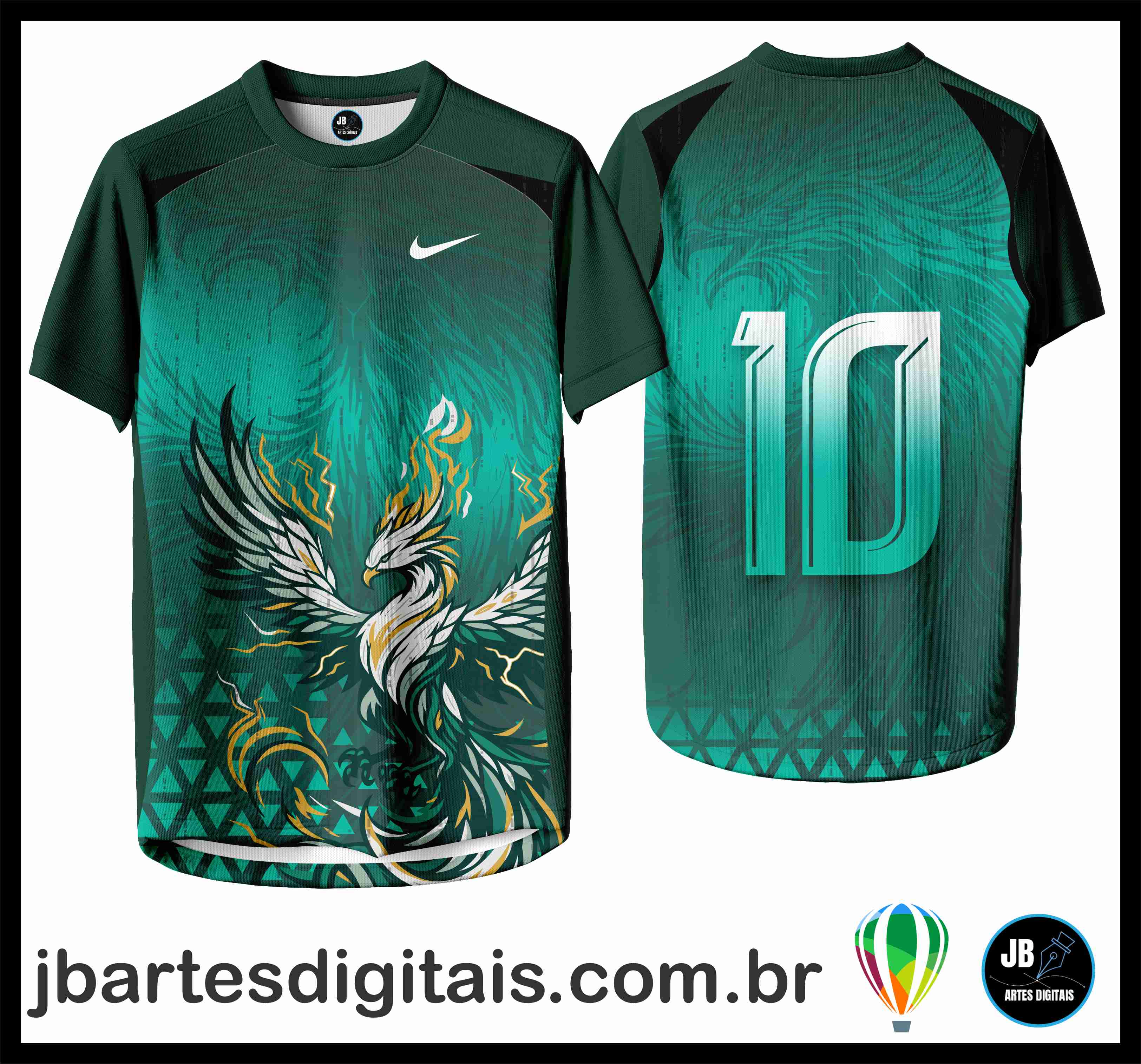 FENIX DEGRADE VERDE (COREL DRAW)