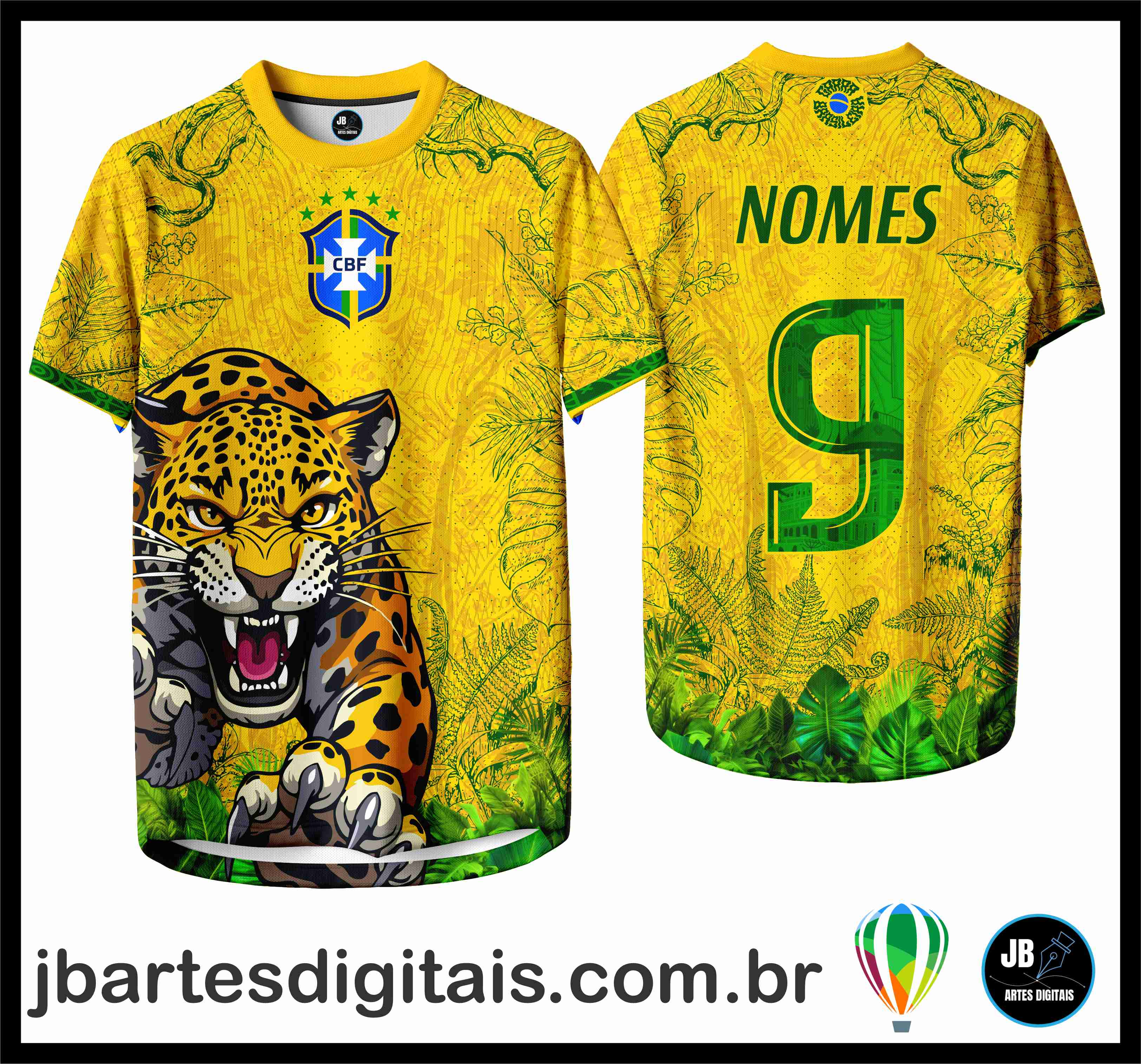 ONÇA AMARELA BRASIL (COREL DRAW)