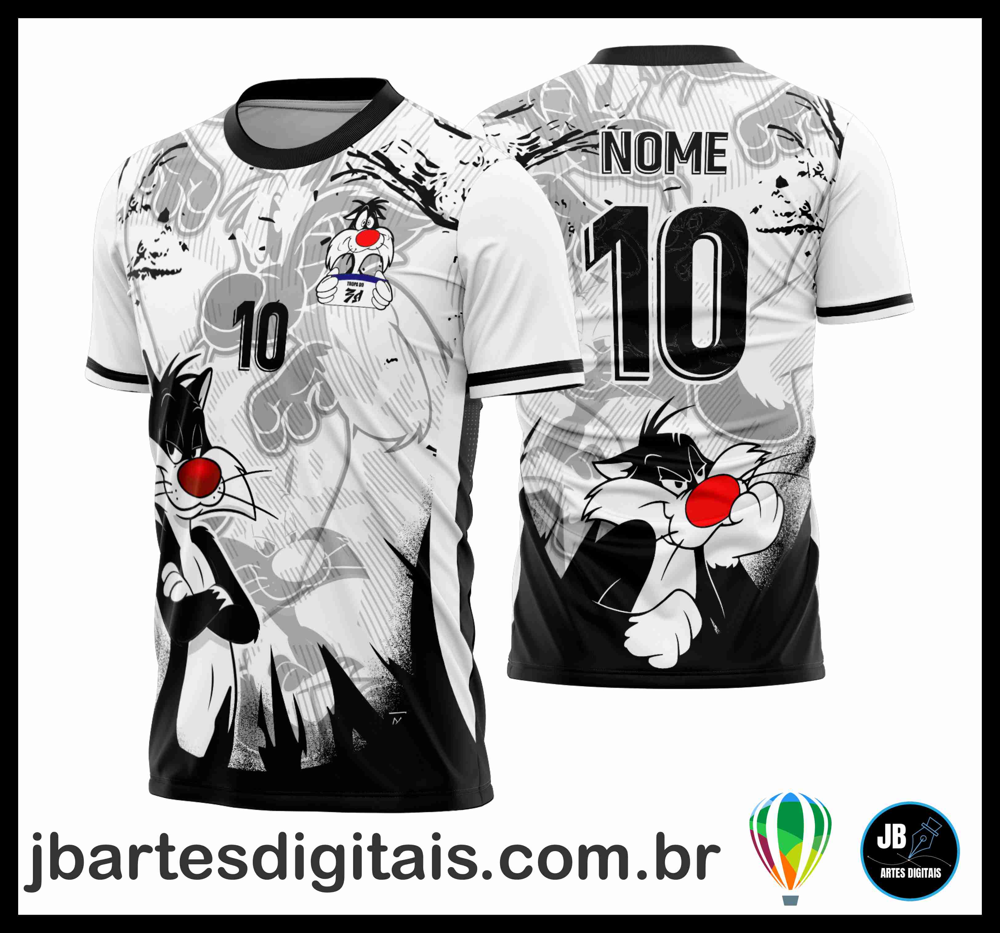 Arte camiseta Interclasse Sublimação Total (Interclasse frajola Mod-813)