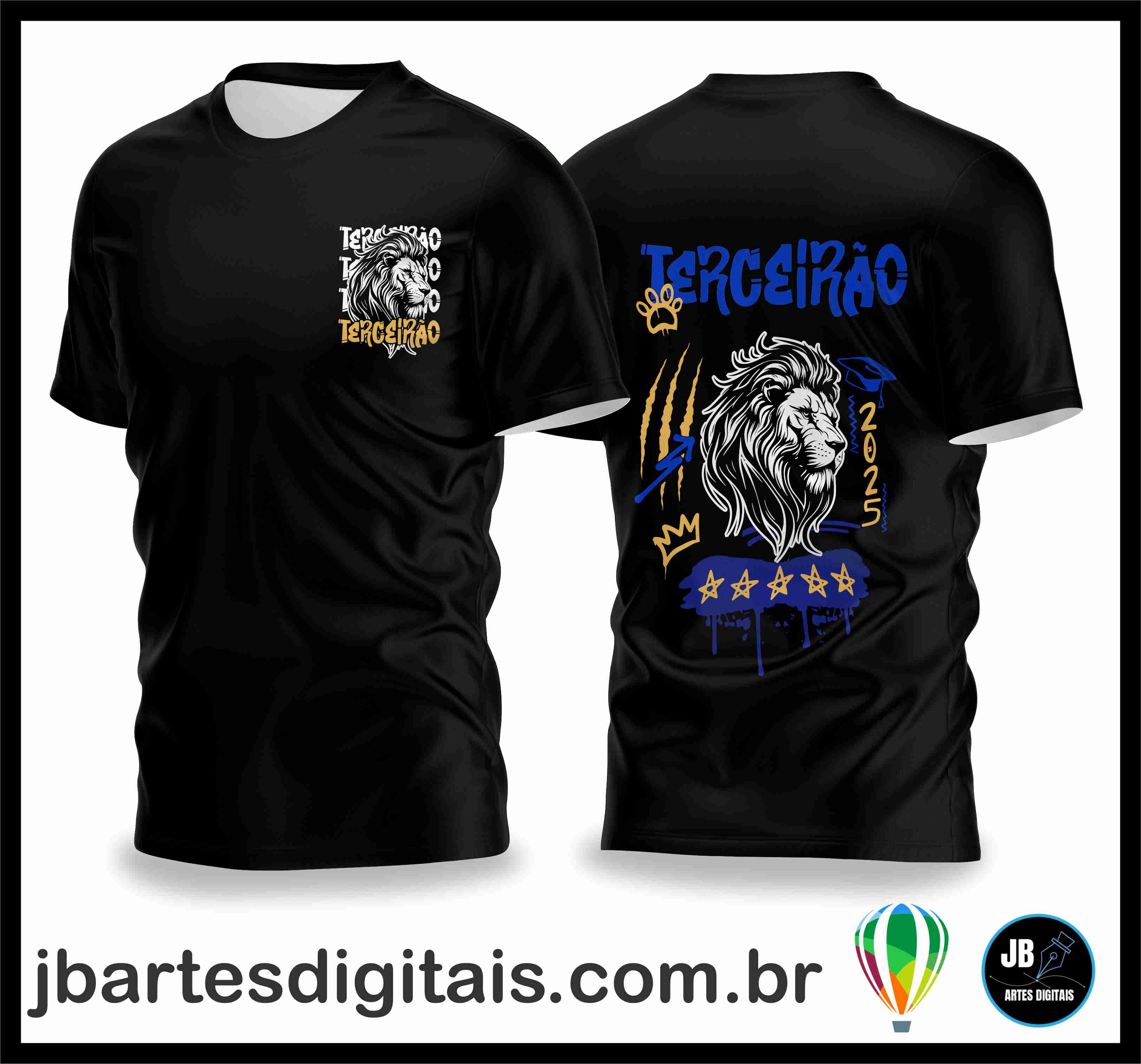 terceirão leão 2025 (COREL DRAW) + BRINDE: (MAIS DE 600 FONTES EXCLUSIVAS)