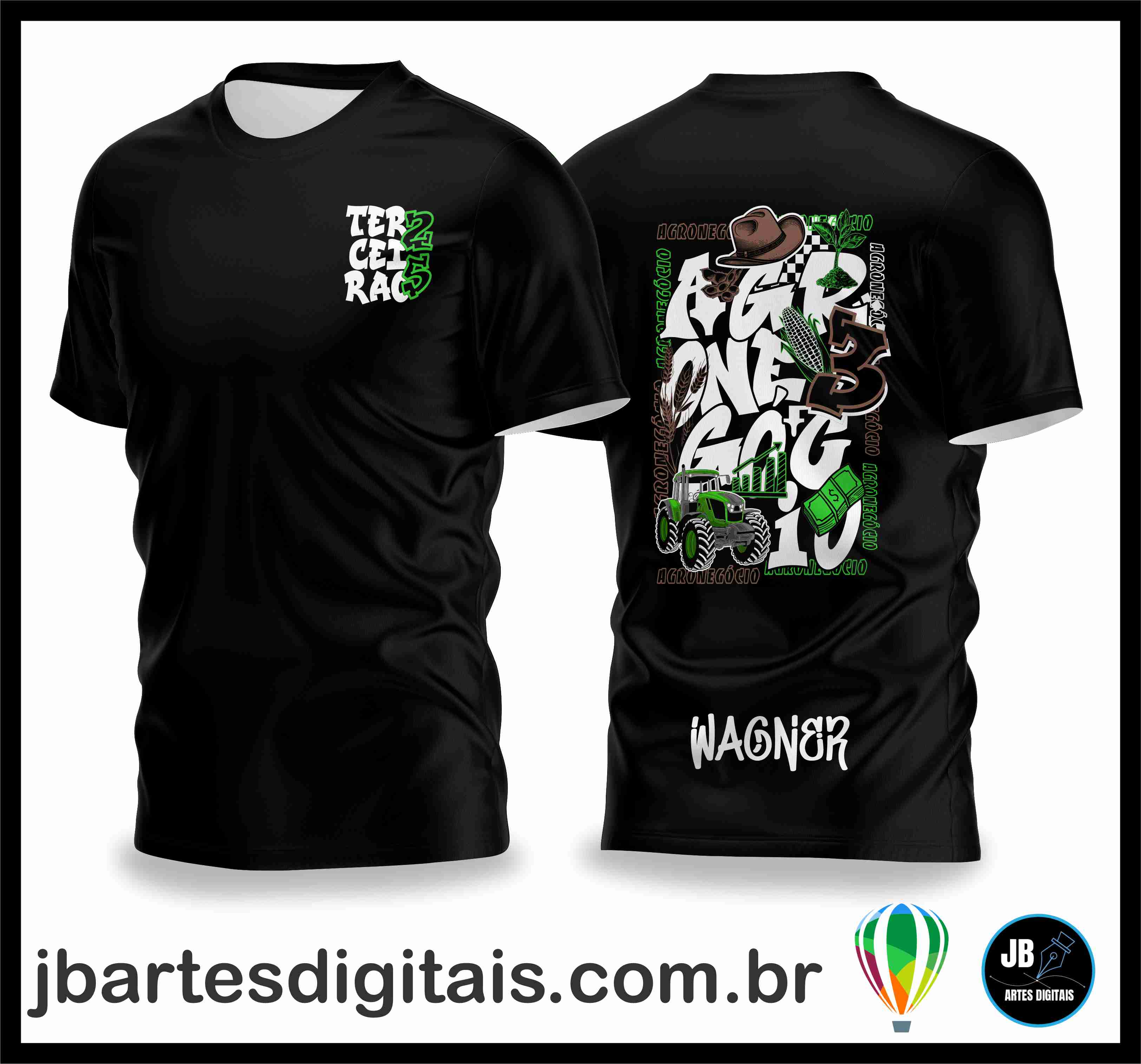camisa terceirao agronegocio (COREL DRAW) + BRINDE: (MAIS DE 600 FONTES EXCLUSIVAS)