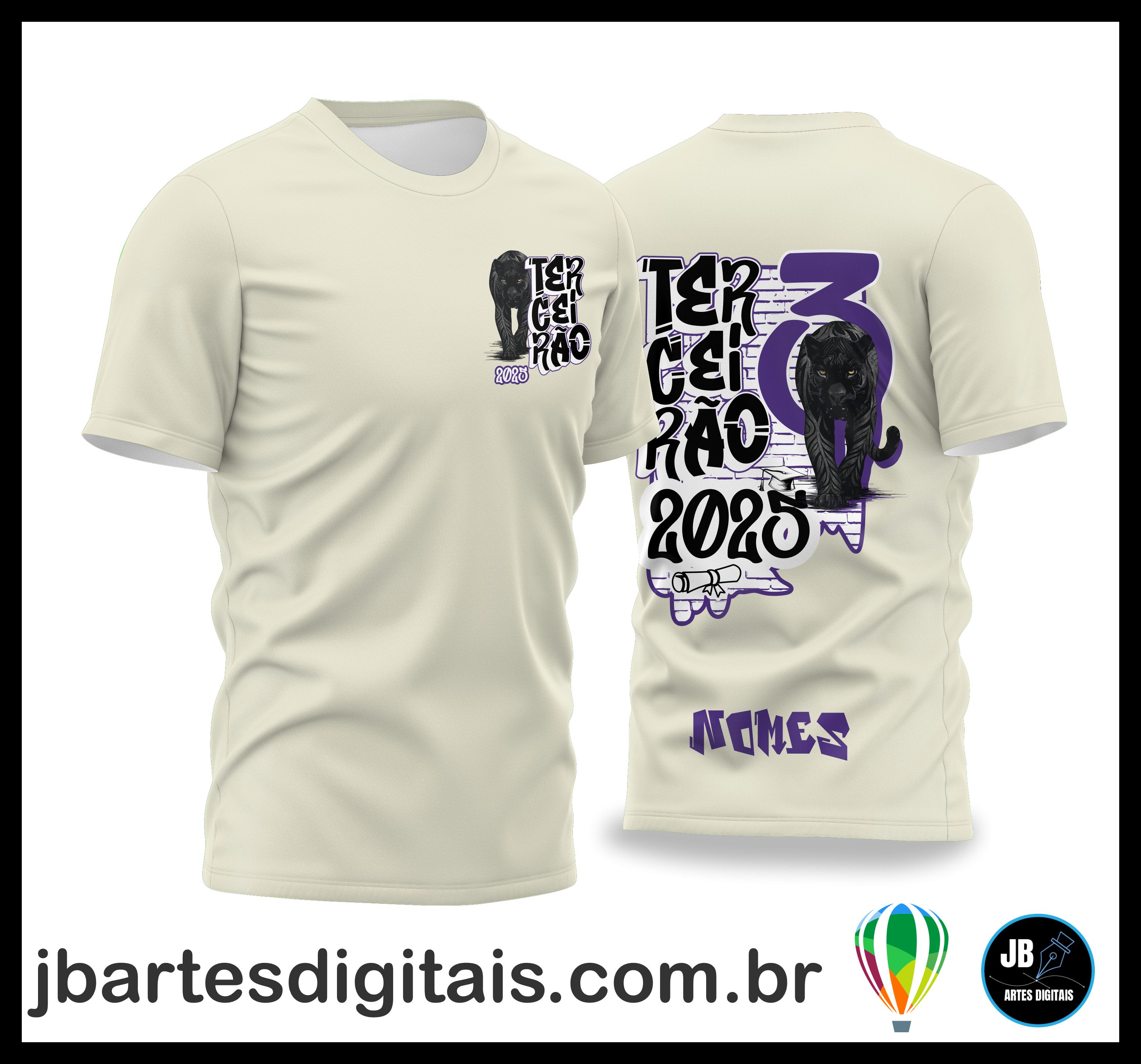 Camisa - Terceirão pantera 2026 (COREL DRAW) + BRINDE: (MAIS DE 600 FONTES EXCLUSIVAS)
