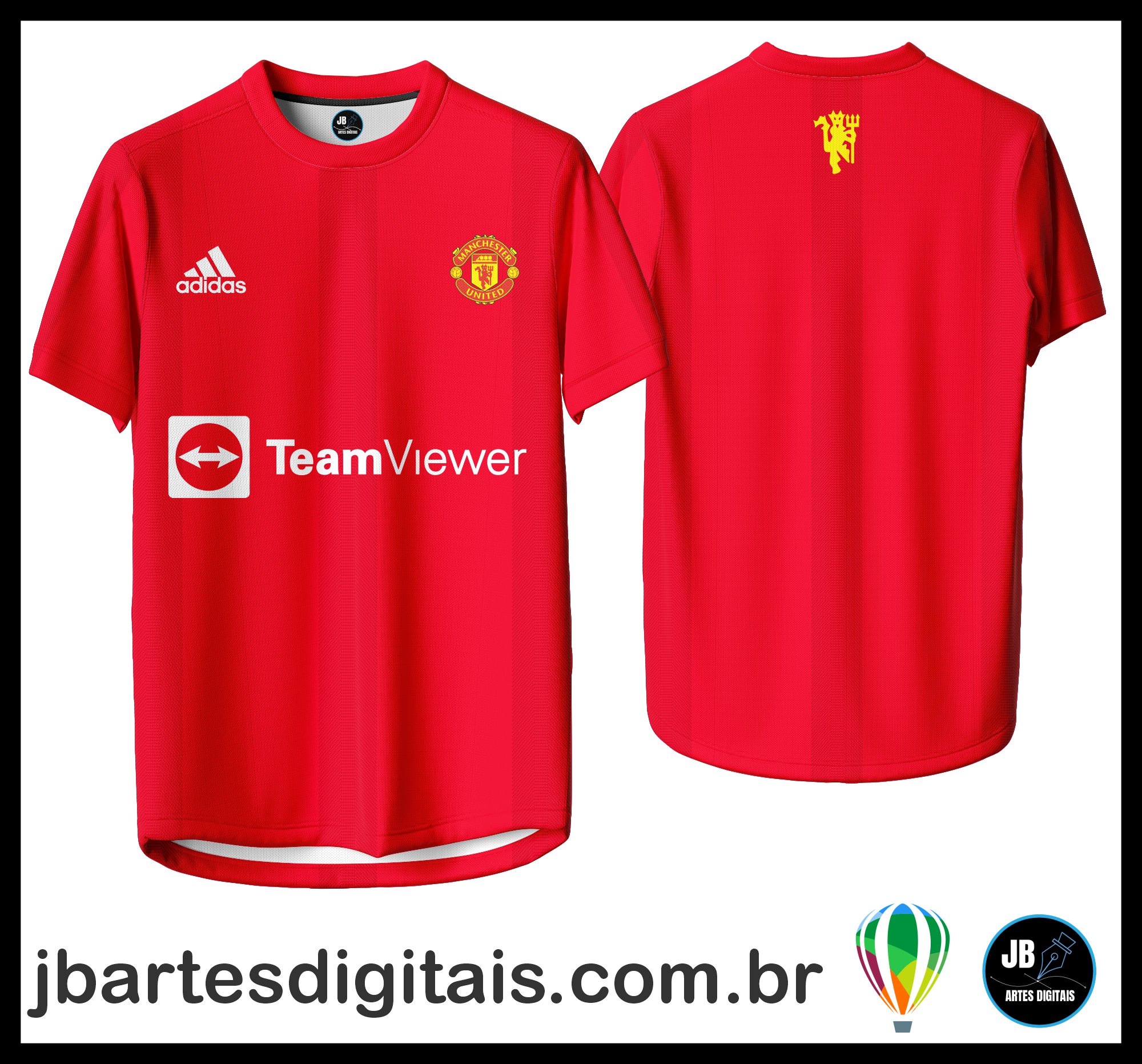 Arte camiseta Futebol Sublimação Total (Manchester United 2021-22)