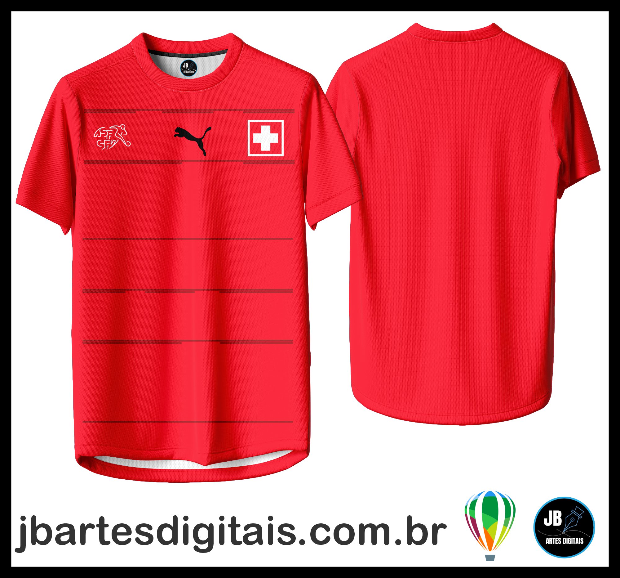Arte camiseta Futebol Sublimação Total (Suiça 2019-21)