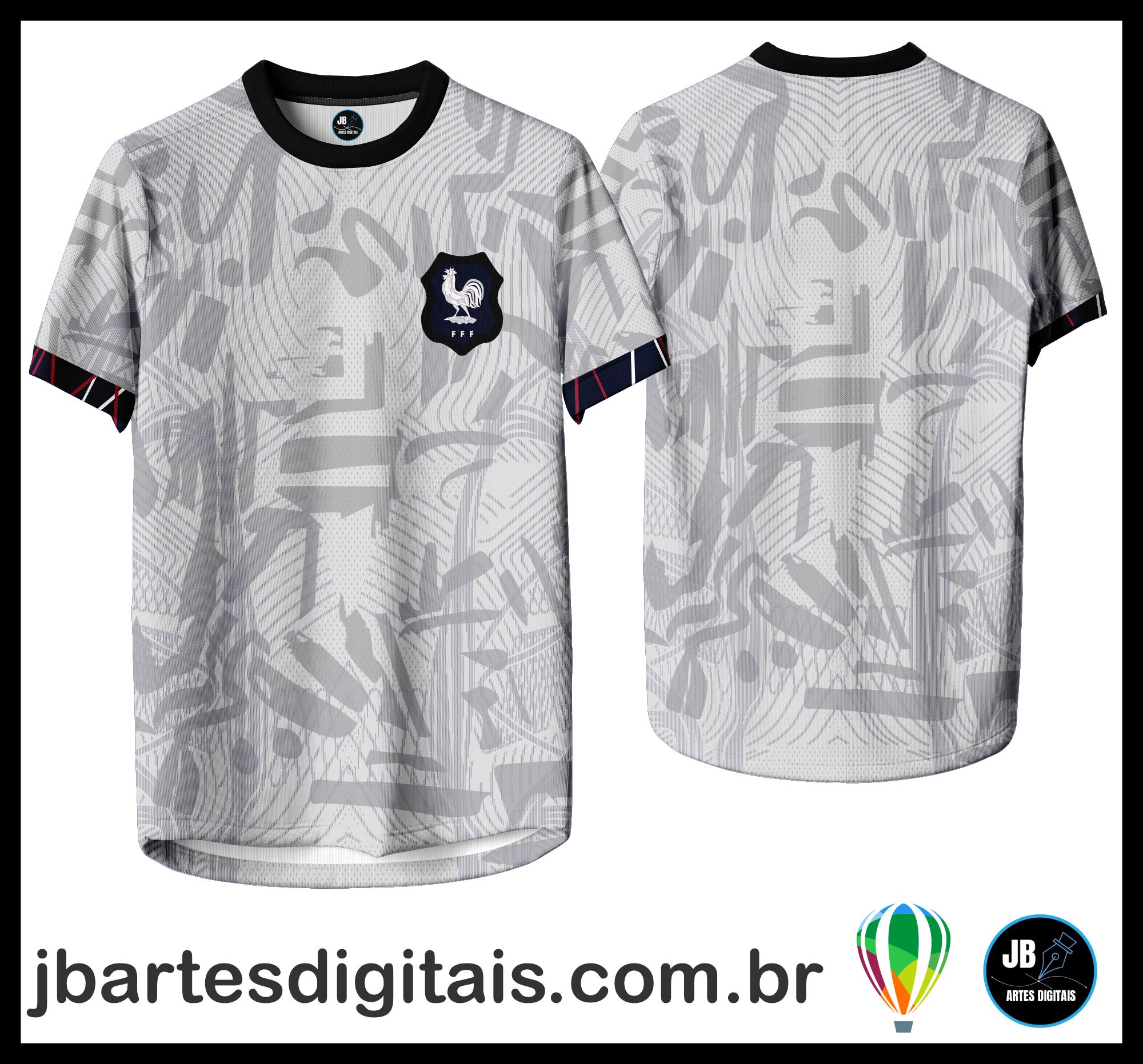 Arte camiseta Futebol Sublimação Total (Francia 2023-24 Away)